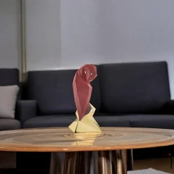 Soprammobili Moderni-Bongelli Preziosi Soprammobile statuina gufo rosso h16 base oro
