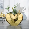 Soprammobili Moderni-Bongelli Preziosi Soprammobile vaso grande cuore design oro h20