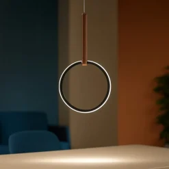 Lampade A Sospensione-Ondaluce So regoli circle lampada a sospensione led nero