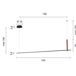Lampadari Moderni-Ondaluce So regoli lampadario per tavolo da pranzo 150cm led 3000k