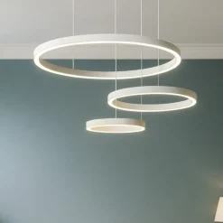 Lampadari Moderni-Ondaluce So soel 3 bianco lampadario moderno cerchi led