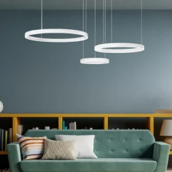 Lampadari Moderni-Ondaluce So soel 3 bianco lampadario moderno cerchi led