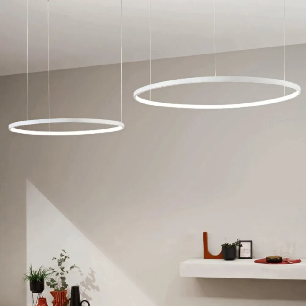 Lampadari Moderni-Ondaluce So soel 2 bianco lampadario moderno cerchi led
