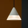 Lampade A Sospensione-Selezionato da Mazzolaluce Sospensione verdi a cono bianco led 6w 900lm 3000k ca113dwhwdi