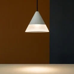 Lampade A Sospensione-Selezionato da Mazzolaluce Sospensione verdi a cono bianco led 6w 900lm 3000k ca113dwhwdi