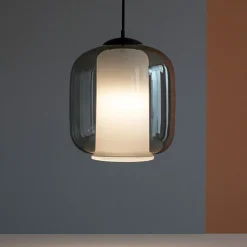 Lampade A Sospensione-Ondaluce So verve 2 sospensione vetro fume