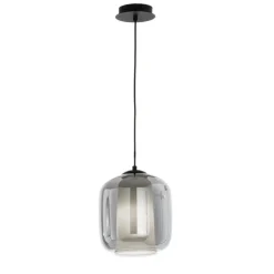 Lampade A Sospensione-Ondaluce So verve 2 sospensione vetro fume