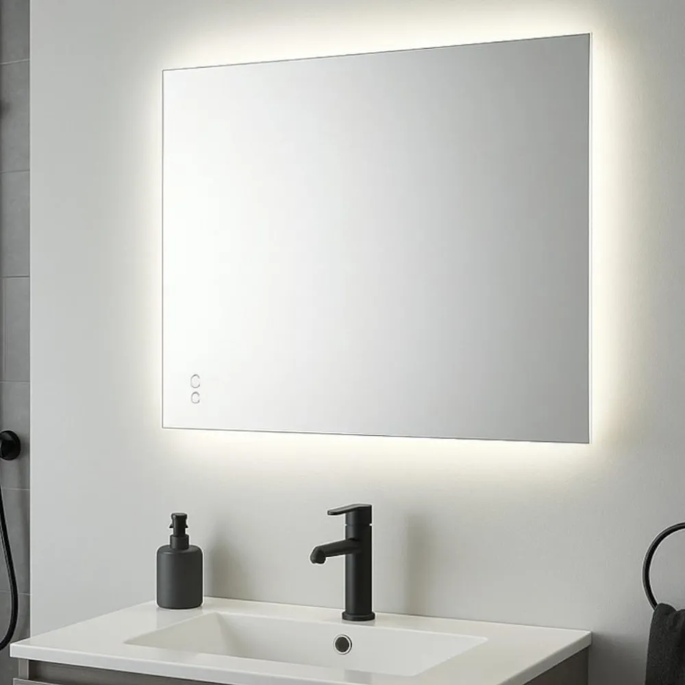 Specchi Da Parete-Selezionato da Mazzolaluce Specchiera da bagno rettangolare led touch 4000k antiappannamento