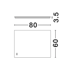 Specchi Da Parete-Selezionato da Mazzolaluce Specchiera da bagno rettangolare led touch 4000k antiappannamento