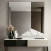 Specchi Da Parete-Selezionato da Mazzolaluce Specchio da parete 100cm design moderno per ingreso vetro marmo