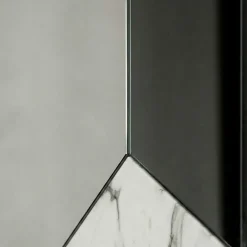 Specchi Da Parete-Selezionato da Mazzolaluce Specchio da parete 100cm design moderno per ingreso vetro marmo