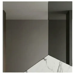 Specchi Da Parete-Selezionato da Mazzolaluce Specchio da parete 100cm design moderno per ingreso vetro marmo