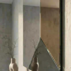 Specchi Da Parete-Selezionato da Mazzolaluce Specchio da parete 100cm moderno quadrato vetro fume-bronzo
