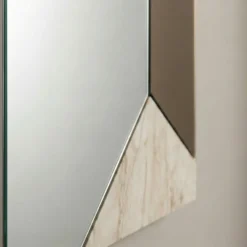 Specchi Da Parete-Selezionato da Mazzolaluce Specchio da parete 80cm quadrato vetro bronzo - marmo design