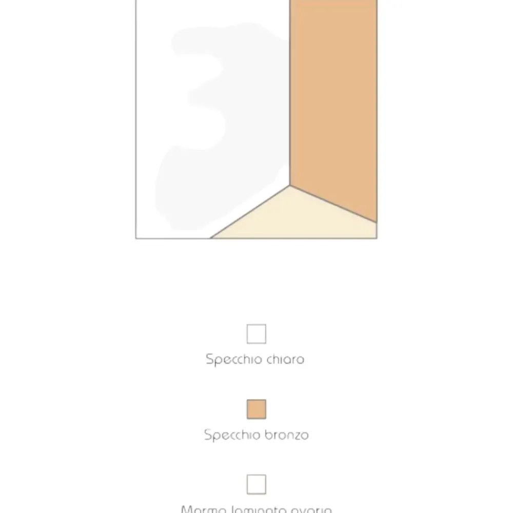 Specchi Da Parete-Selezionato da Mazzolaluce Specchio da parete 80cm quadrato vetro bronzo - marmo design