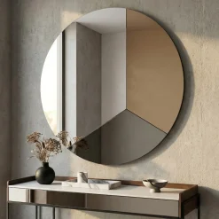Specchi Da Parete-Selezionato da Mazzolaluce Specchio da parete 100cm rotondo per ingresso design moderno