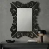 Specchi Da Parete-Selezionato da Mazzolaluce Specchio da parete design classico nero 80x100 per ingresso