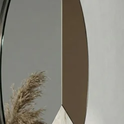 Specchi Da Parete-Selezionato da Mazzolaluce Specchio da parete design moderno 100cm rotondo bronzo-marmo