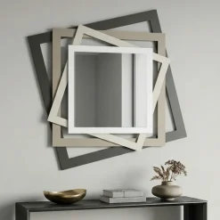 Specchi Da Parete-Selezionato da Mazzolaluce Specchio da parete design moderno quadrati 87x87 per ingresso