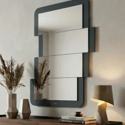 Specchi Da Parete-Selezionato da Mazzolaluce Specchio da parete design moderno 63x82 colore petrolio per ingresso