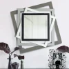 Specchi Da Parete-Selezionato da Mazzolaluce Specchio da parete design 87x87 fango alluminio bianco marmo nero