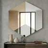 Specchi Da Parete-Selezionato da Mazzolaluce Specchio da parete esagonale 70x80 design vetro bronzo fume