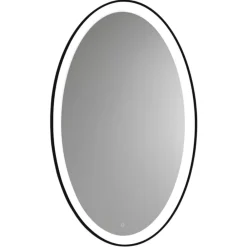 Specchi Da Parete-Vivida International Specchio da parete ovale nero 28w 3000k vivida lifering-o