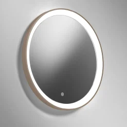 Specchi Da Parete-Vivida International Specchio da parete rotondo sabbia vivida lifering led 25w 3000k per camera da letto