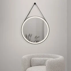 Specchi Da Parete-Selezionato da Mazzolaluce Specchio da parete tondo per bagno ip44 touch led 3000k antiappannamento