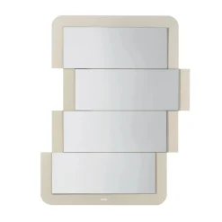Specchi Da Parete-Selezionato da Mazzolaluce Specchio da parete zig zag avorio design moderno 63x82