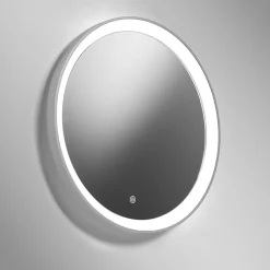 Specchi Da Parete-Vivida International Specchio moderno titanio rotondo led touch 25w 3000k vivida lifering