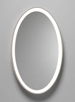 Specchi Da Parete-Vivida International Specchio ovale da parete sabbia vivida lifering touch led 28w 3000k