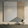 Specchi Da Parete-Selezionato da Mazzolaluce Specchio quadrato da parete 80cm design moderno fume-bronzo