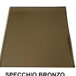 Specchi Da Parete-Selezionato da Mazzolaluce Specchio quadrato da parete 80cm design moderno fume-bronzo