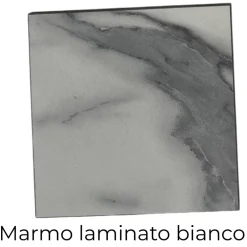 Specchi Da Parete-Selezionato da Mazzolaluce Specchio quadrato da parete 80cm design fume - marmo laminato