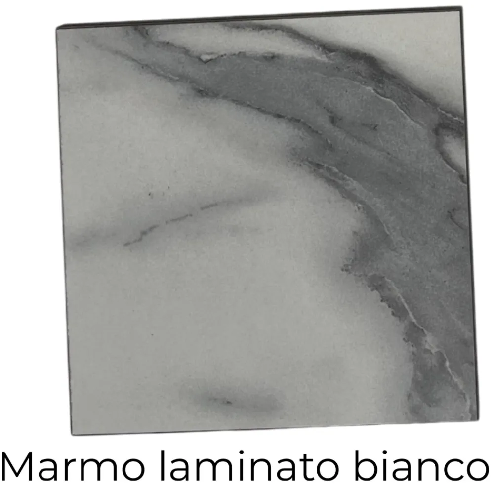 Specchi Da Parete-Selezionato da Mazzolaluce Specchio quadrato da parete 80cm design fume - marmo laminato