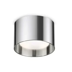 Faretti Da Soffitto-Ideal Lux Spike pl1 round faretto tondo cromo gx53 3000k