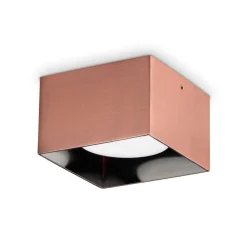 Faretti Da Soffitto-Ideal Lux Spike pl1 square faretto quadrato rame 3000k per soffitto
