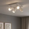 Plafoniere Moderne-Ideal Lux Spot pl4 plafoniera per cucina con faretti direzionabili