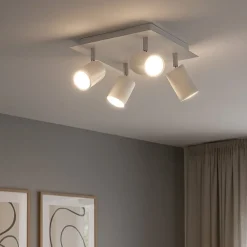Plafoniere Moderne-Ideal Lux Spot pl4 plafoniera per cucina con faretti direzionabili