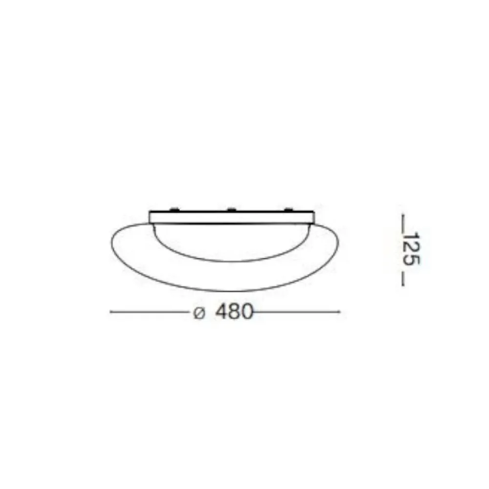 Plafoniere Moderne-Ideal Lux Squish pl d48 plafoniera moderna led