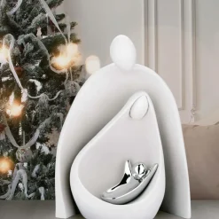 Presepi Di Natale-Bongelli Preziosi Statuetta presepe di natale h12 moderno bianco