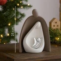 Presepi Di Natale-Bongelli Preziosi Statuetta presepe stilizzato h25 tortora