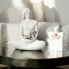 Soprammobili Moderni-Bongelli Preziosi Statuina maternita seduta bambino argento h18