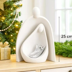 Presepi Di Natale-Bongelli Preziosi Statuina presepe di natale h25 stilizzato bianco