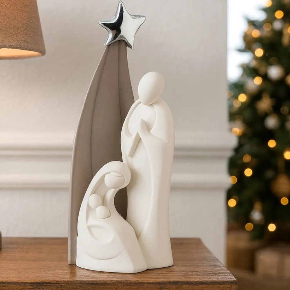 Presepi Di Natale-Bongelli Preziosi Statuina presepe di natale h15 tortora moderno