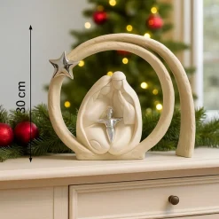 Presepi Di Natale-Bongelli Preziosi Statuina presepe di natale natività h30 moderno nocciola