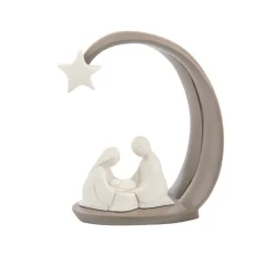 Presepi Di Natale-Bongelli Preziosi Statuina presepe moderno h13 natività tortora