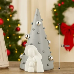 Presepi Di Natale-Bongelli Preziosi Statuina presepe natività di natale grigio h15