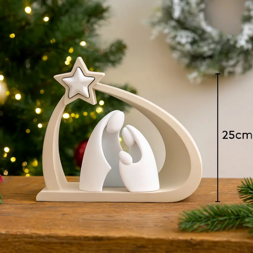 Presepi Di Natale-Bongelli Preziosi Statuina presepe natività di natale h25 nocciola